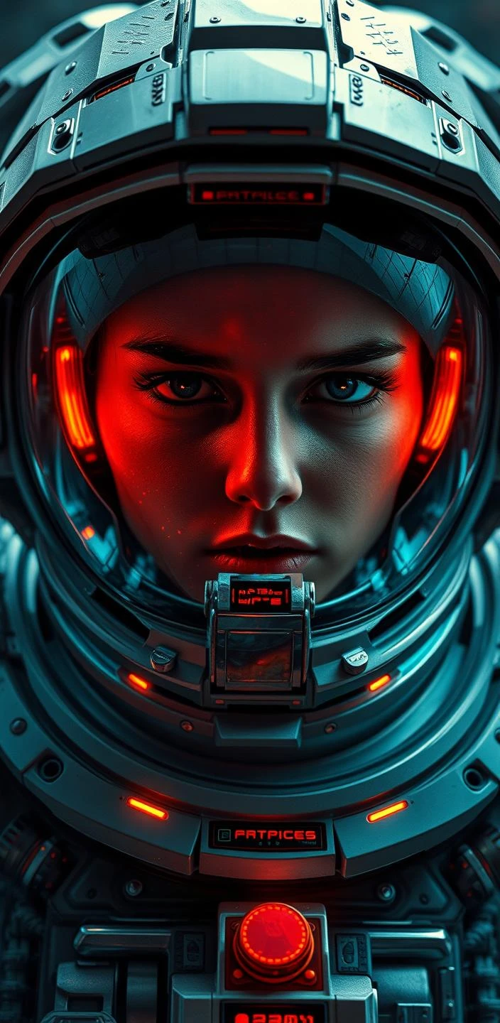 Astronaut Girl Close-Up