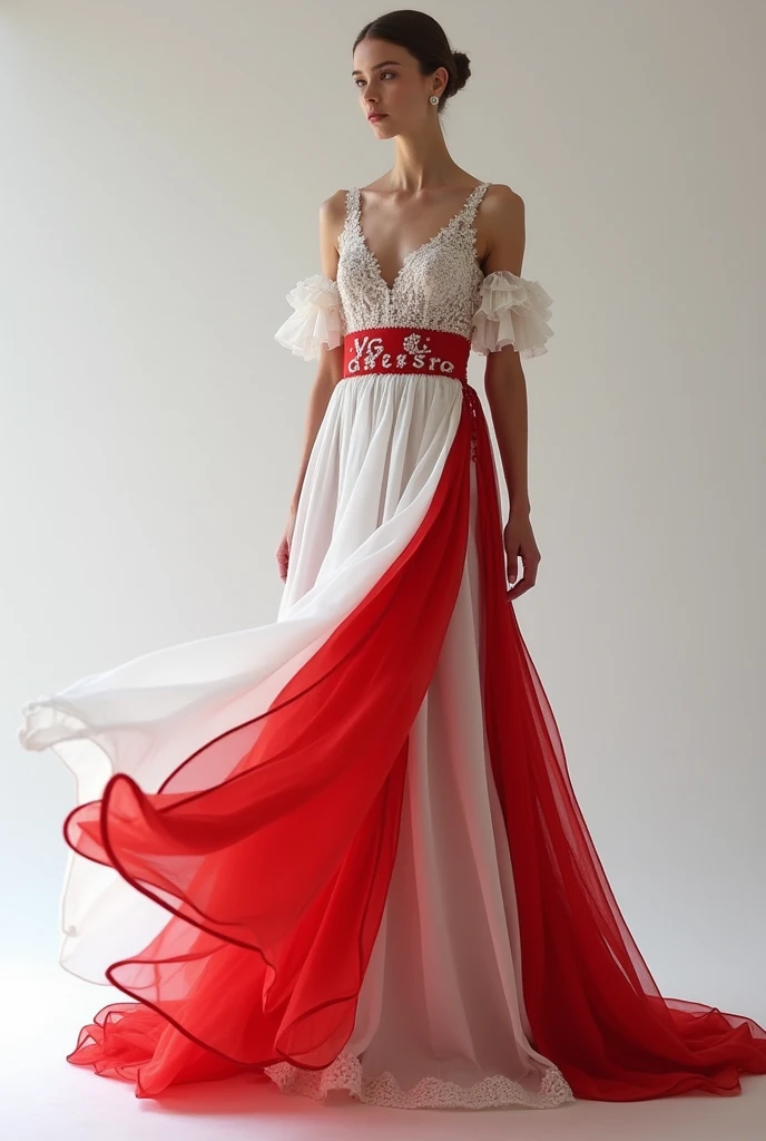 realistic white girl, red color long frock, long curly hari