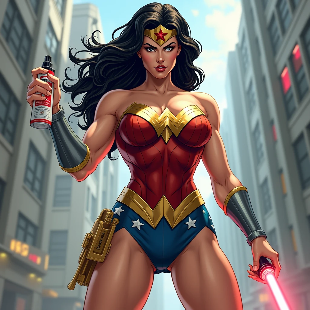 a close-up of a woman with a cape and a tattoo on her arm, personagem de quadrinhos, com tinta e cor, zenescope, comic character, Design de personagens de quadrinhos dos anos 90, Dinah Drake, Estilo Ivan Talavera e Artgerm, super-hero girl, bela arte em quadrinhos, superhero body, bodybuilder superhero bikini, Frank Cho