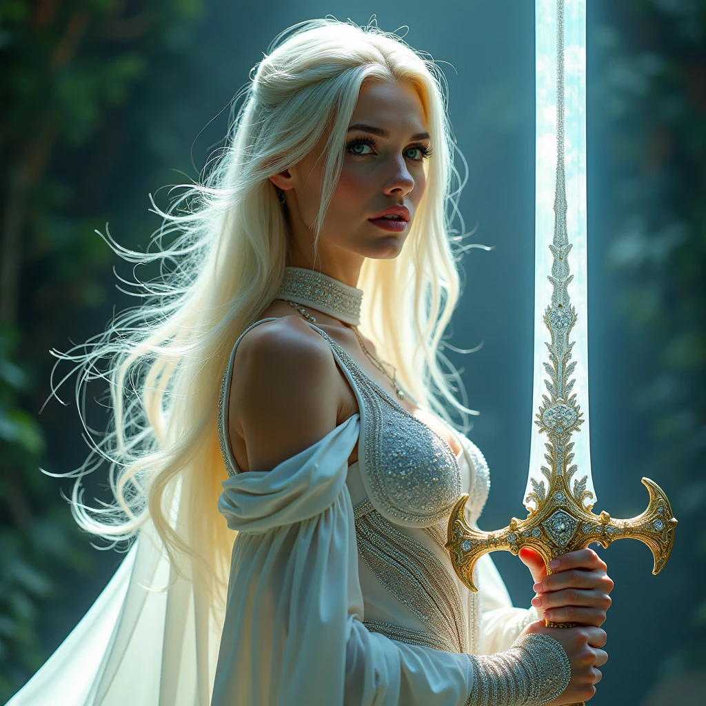 This female human lets you convince a beast that you mean no harm. White and long hair, choose a sword that you can see within range. she must see and hear you. if the beast's intelligence is 4 or higher, a magia falha. otherwise, the beast must succeed on a wisdom saving throw or be charmed by you for the spell's duration. if you or one of your companions harm the target, a magia termina.