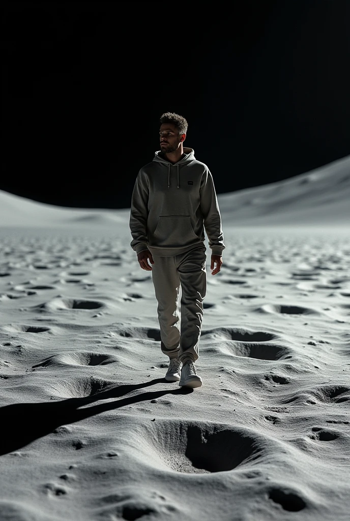 Drake with astronaut sitting on a sweep of his home in Africa