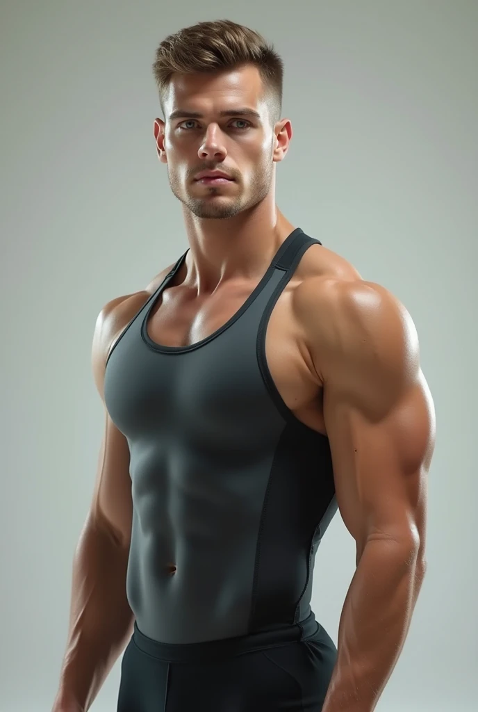 male　Age 27　Muscular　Short Hair　male前　No sleeve　Shorts　tall　sporty