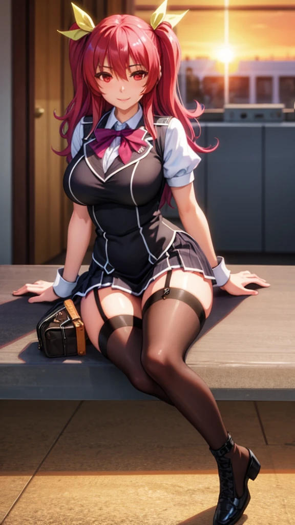 best qualityer,tmasterpiece,(tilt:1.4),
1girll, yuzuriha_(jigokuraku), Purple hair big breasts, with brown eye, ninjartist, Open clothes,, JK school uniform, adolable, (Speaking heart:1.4)(Be red in the face:1.1), heart - shaped pupils,full face blush,steamy,sweat leggs,Japanese exterior, Temple,bandagens,the night,