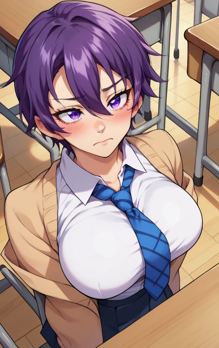 NSFW,Hololive,Towa Tokoyami,Short Hair,Married Woman,sweater,Off the shoulder,Shorts,(Perfect hands),(Perfect Anatomy),(masterpiece),(highest quality),library,Bookshelf,One brown-haired man,(Doing sex:1.5),Embarrassed,blush,(orgasm:1.3),(Ecstasy face:1.5),Gritting your teeth,Lift your butt