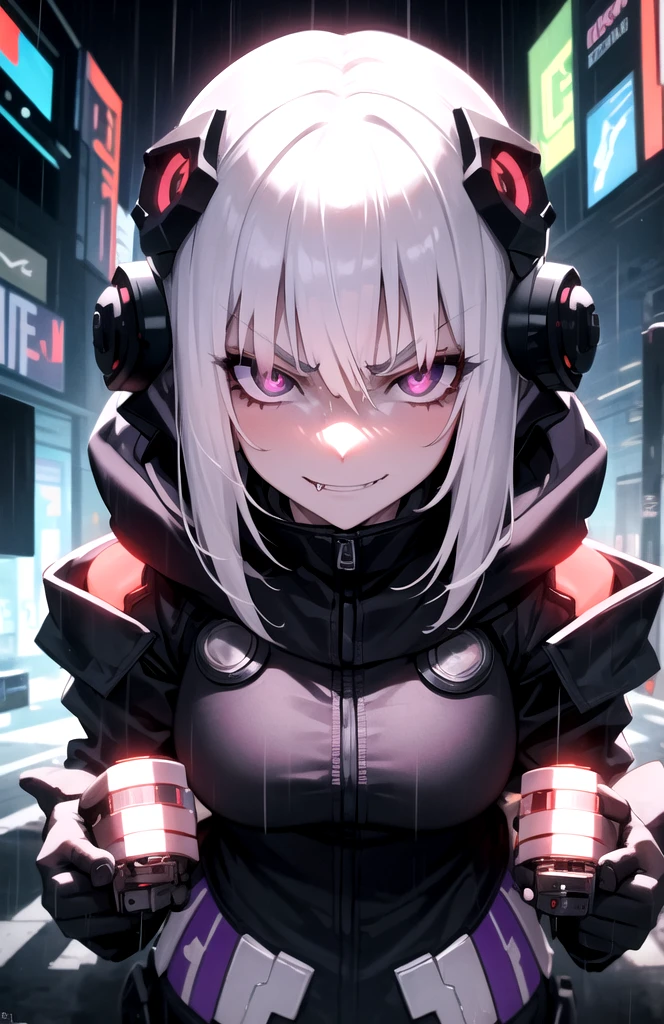 nsfw:1.5,Anime cyborg girl sitting in a pilot seat wearing a virtual reality headset covering her eyes on her face with machinery and tubes and wires going inside her head and brain, (Highest quality,High resolution:1.2), Very detailed, (Realistic:1.3), cyber punk, Futuristic, Shiny, skimpy latex outfit, cyber implants, virtual reality, (Drooling face:1.5), A cable plugged into the brain, Shirt collar, bow tie, Formal attire, Laughing with your mouth open:1.2, In-person audience, The girl is vibrating, glowing virtual reality headset, Relaxed facial expression, blush, Cyber Future Formal Wear, cyber punk, Futuristic, Brain drain, cyber implants, virtual reality, Drooling face, virtual reality headset covering eyes, , Large collar, High collar, Laughing with your mouth open, joyd face expression, Skin-tight clothing, big Shirt collar, big bow tie, The biggest breasts in the world, Light-emitting cables connected to the brain, head antenna, Oversized headphones, The breasts are vibrating, Open mouth and drooling, Expressionless, Red face, cyborg, Android, Mechanical creatures, Machine fuselage, Futuristic cyber punk cyborg body, slim Futuristic Android, Lights shining on the girl's body, Power Cell, The head emits a pink light., formal Shirt collar, big formal bow tie, , Shiny nipples, big Shirt collar, High collar, white collar, Electric shock, Electric shock死する女の子, electricity, electricity sparks, Pink Hair, short hair, neon Pink Hair, Physical transformation, orgasm, joy, (VR headset covering your eyes), Vibrating Chest, Vibrating Girl, Severe vibration, Shiny nipples, Light bulb nipple, Girl wearing a large VR headset, Glowing Eyes, Hollow Eyes, Concentrated expression, Buttoned up white dress shirt, Large collarのフォーマルシャツ、((Erect nipples:1.2、Transparent nipples))、Sitting in an iron chair、Sitting on a chair、((I want to see you from head to toe:1.5))、((Esbian all over body:1.8))、