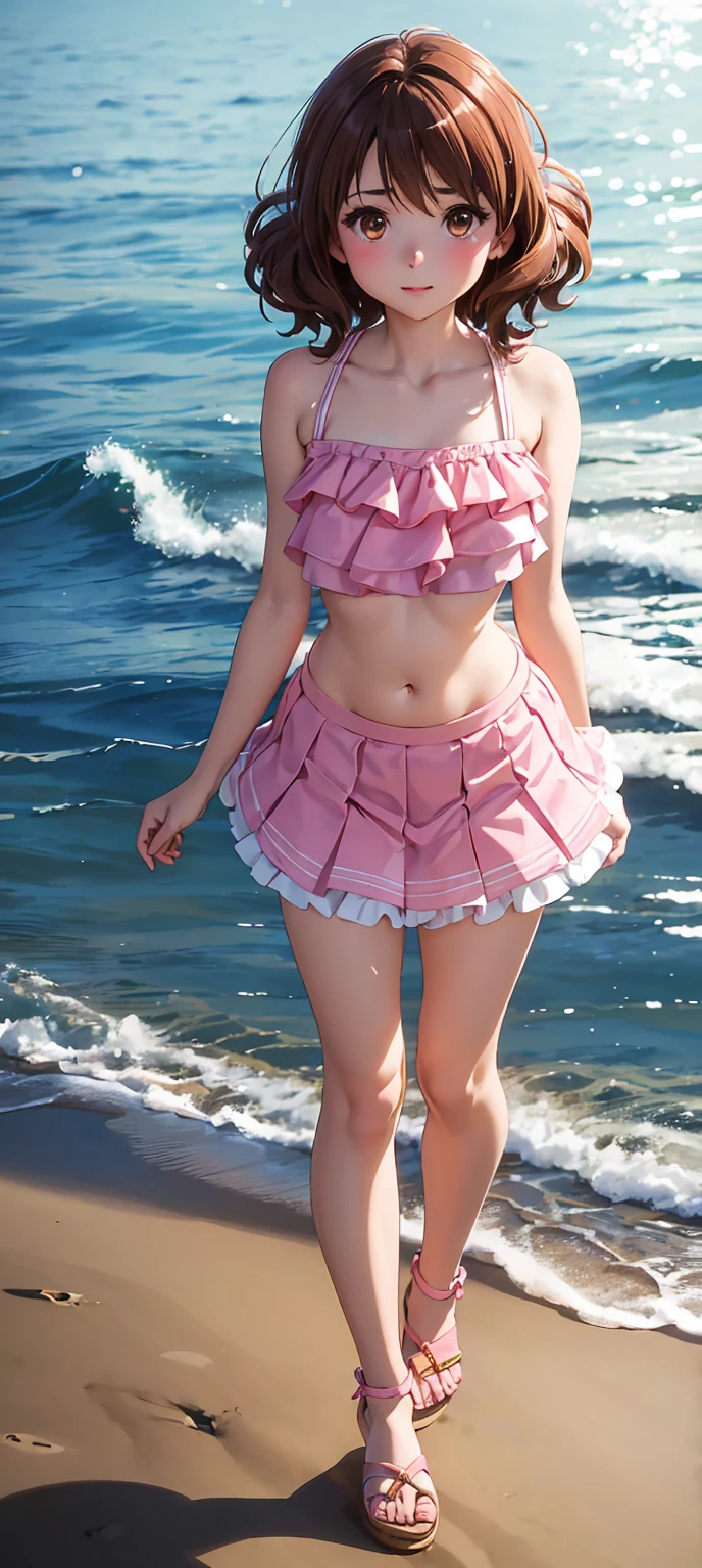Young European thot girl in swim suit mini skirt ass