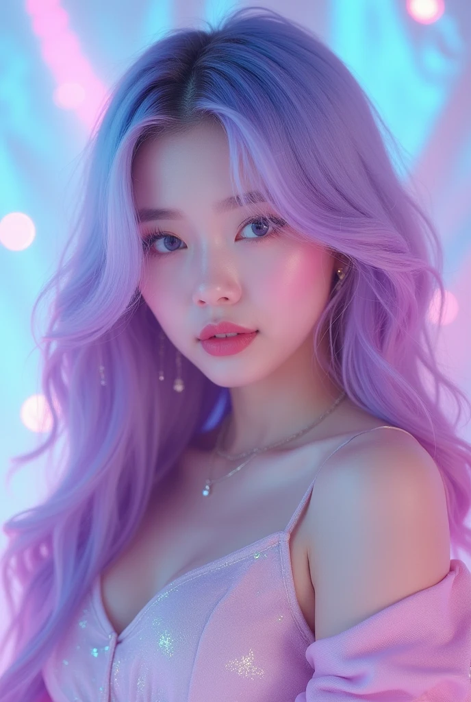 12 Constellations、Fortune telling、universe、Bright image、Fantasy、purple、pink、Long Hair、Young Japanese、Ample breasts、Long Hair、Light Hair、