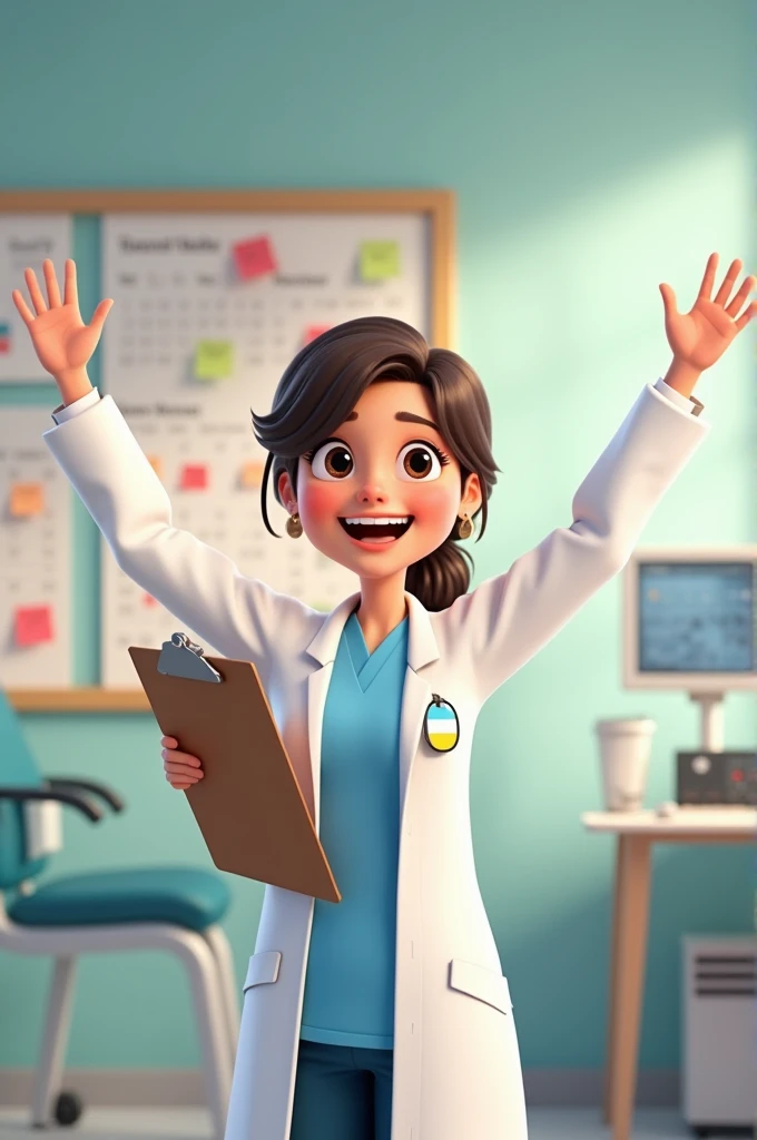 obra-prima, melhor qualidade, loira Enfermeira colocando luvas no hospital, White short nurse outfit in glasses
