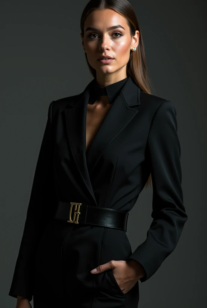 color digital photograph of Lucie Prochazka a woman from czech republic wearing (a black blazer), (a white t-shirt), (black skinny jeans), (black ankle boots), (pearl earrings), (red lipstick), and Slingbacks shoes shot on Nikon Z9 by Denis Karasev, 26 years old, slavic woman, pale skin, (long hair), tiny figure, small breasts, feeling (feeling Hate, Intense, Hostile, Aversion, Anger, Resentment, Disgust, Animosity, Hostility, Loathing, Malice, face: Scowl, Frown, Glare, Narrowed Eyes, Sneer, Lip Curl, Tense Jaw, Raised Eyebrows, Cold Stare, Contempt), at golden hour,full body, masterpiece, natural lighting, (outdoor setting:1.2), warm tones, side lighting, natural skin details, 4k, UHD, masterpiece, detailed eyes, detailed face, detailed skin, perfect hands, perfect feets, photo, high skin detail, moles, imperfect skin, ultra realism, RAW photo, subsurface scattering