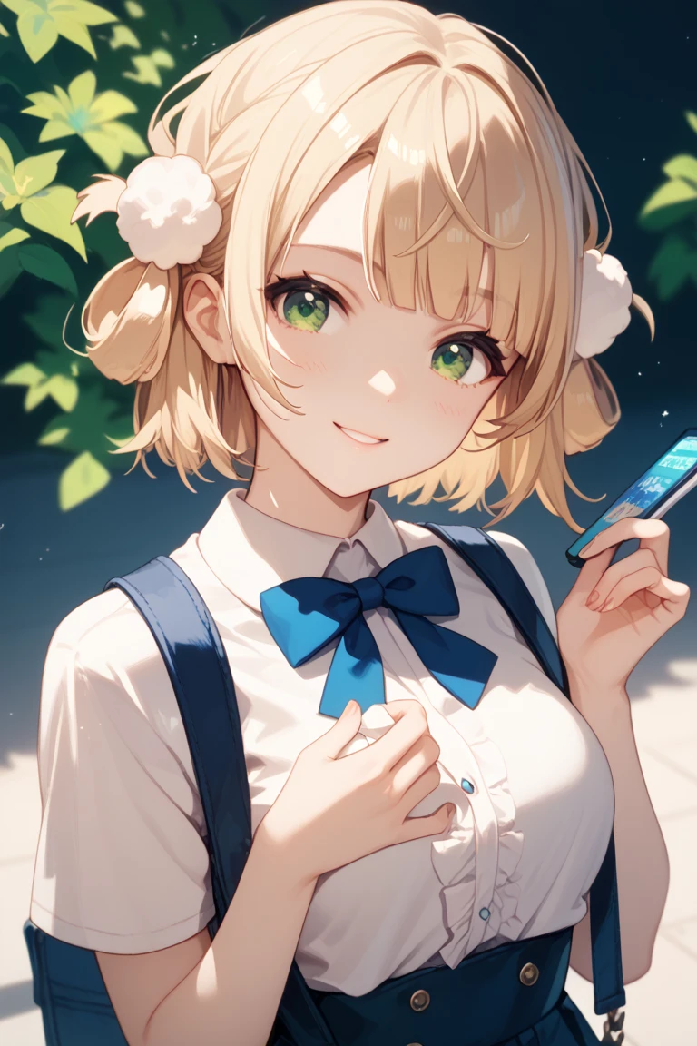 masterpiece, best quality, ultra detailed. 1girl, solo. nsfw. shigure ui (vtuber) (1st costume),1 girl,short hair,blonde hair,hair rings,green eyes,