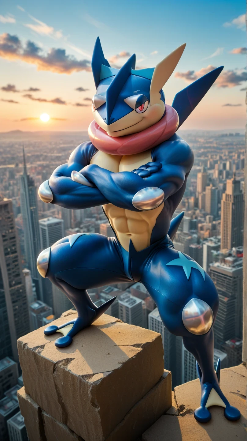 (     masterpiece,      better quality:1.2),alone,greninja male    \(pokemon\),pokemon \(creature\),     full body,         there are no humans,     extended arms    ,      blue skin     ,       pants looking at the spectator ,blue sky,  posture:  three-headed beast   ,    open legs, husky, husky, salivating,   seductive look  , marked muscles,  down