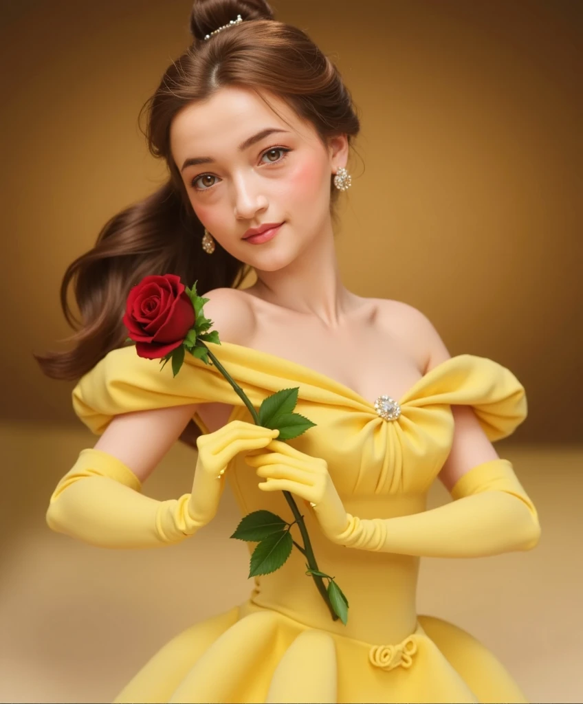(​masterpiece, best quality:1.5), highest quality, High resolution, super detailed, Realists, Upper body photo of a brunette sorceress, detailed and beautiful eyes, beautiful detailed lips, very detailed eyes and face, longeyelashes, shiny satin dress, Holding a wand in your hand and performing a transformation spell, The apple turns into a mirror, Magic wands present and shiny, Beautiful and colorful makeup, elegant and noble々The jewelry bag, Gardens as background, soft daylight, bright colors, fine brushstrokes, Portrait style, Silk dress fabric, beautiful color palette, glowing skin, First-class rendering, that captures every detail, enchanting atmosphere, subtle shadows and lights, (perfect anatomy:1.2), (The stunning sorceress turns an apple into a mirror  (a transformation with the magic wand:1.4), (magnificent panorama view:1.2)
