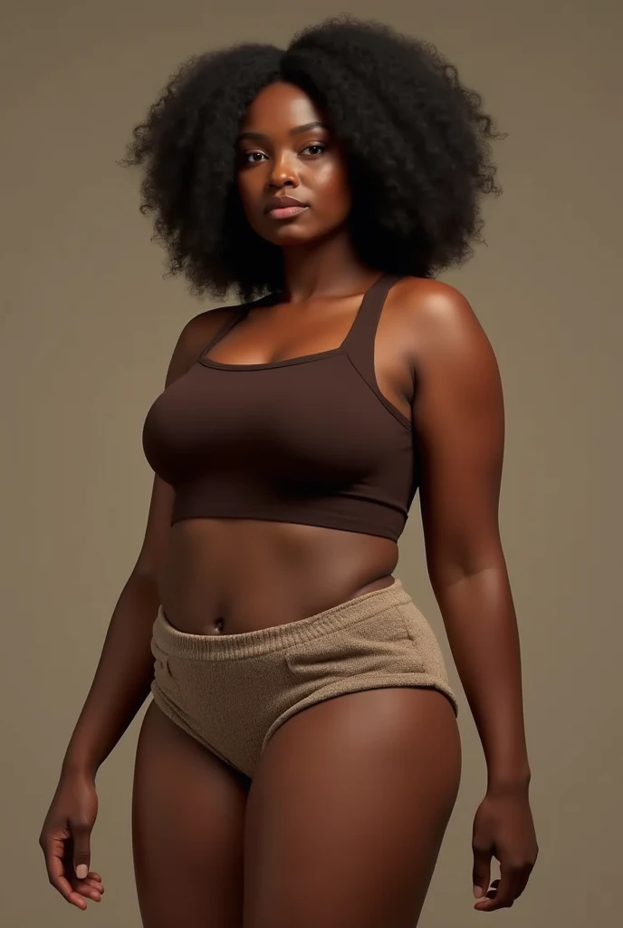 A black woman with her panties tucked in.: High lighting