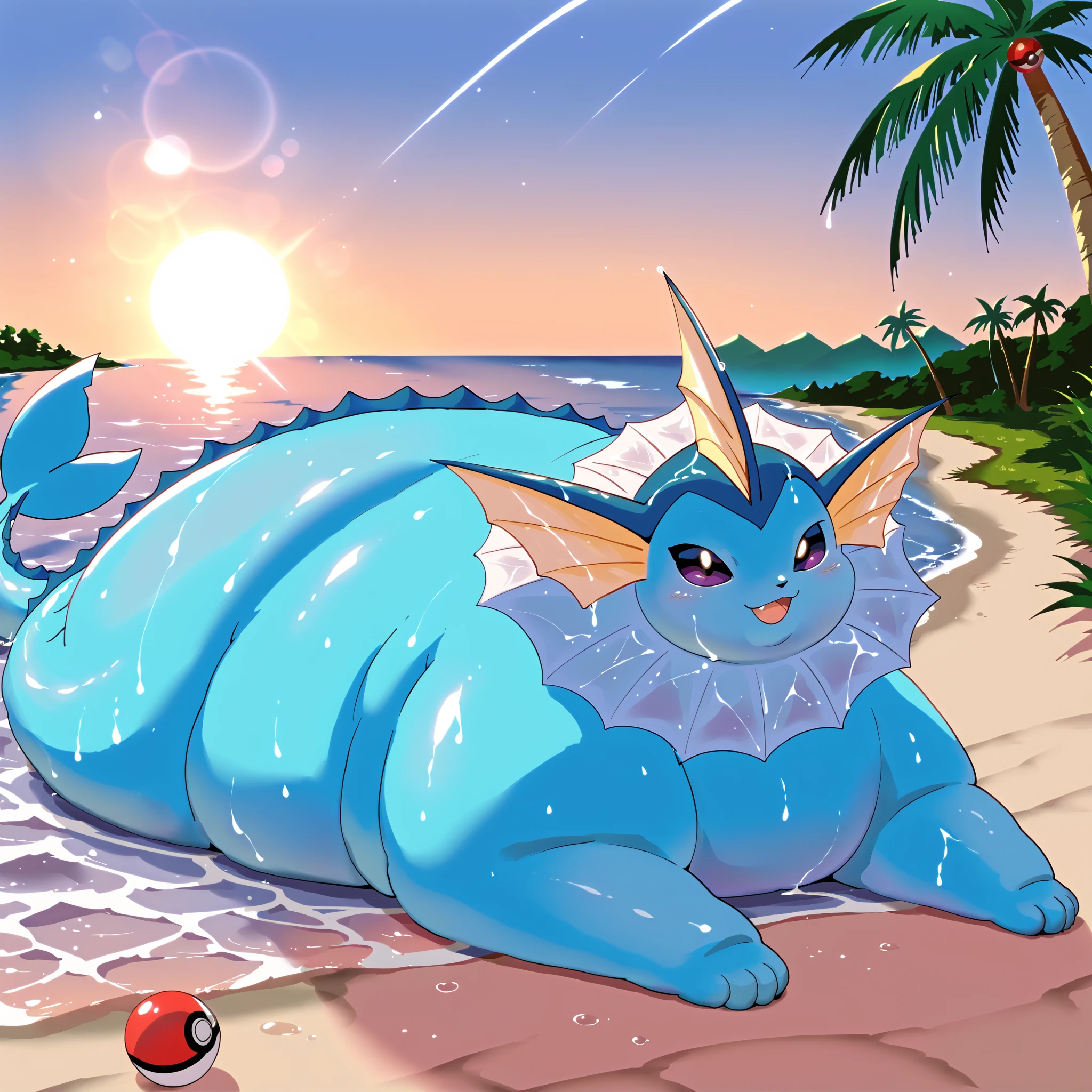 (chubby male shark cub), sitting in a pillow at night, nude, penis, fat pad, belly overhang, smile, shortstack, duo, 2boys, anthro, double chin, chubby thighs, crescent moon, stars in the sky, pastel colors, facing front, open eyes, belly rub,