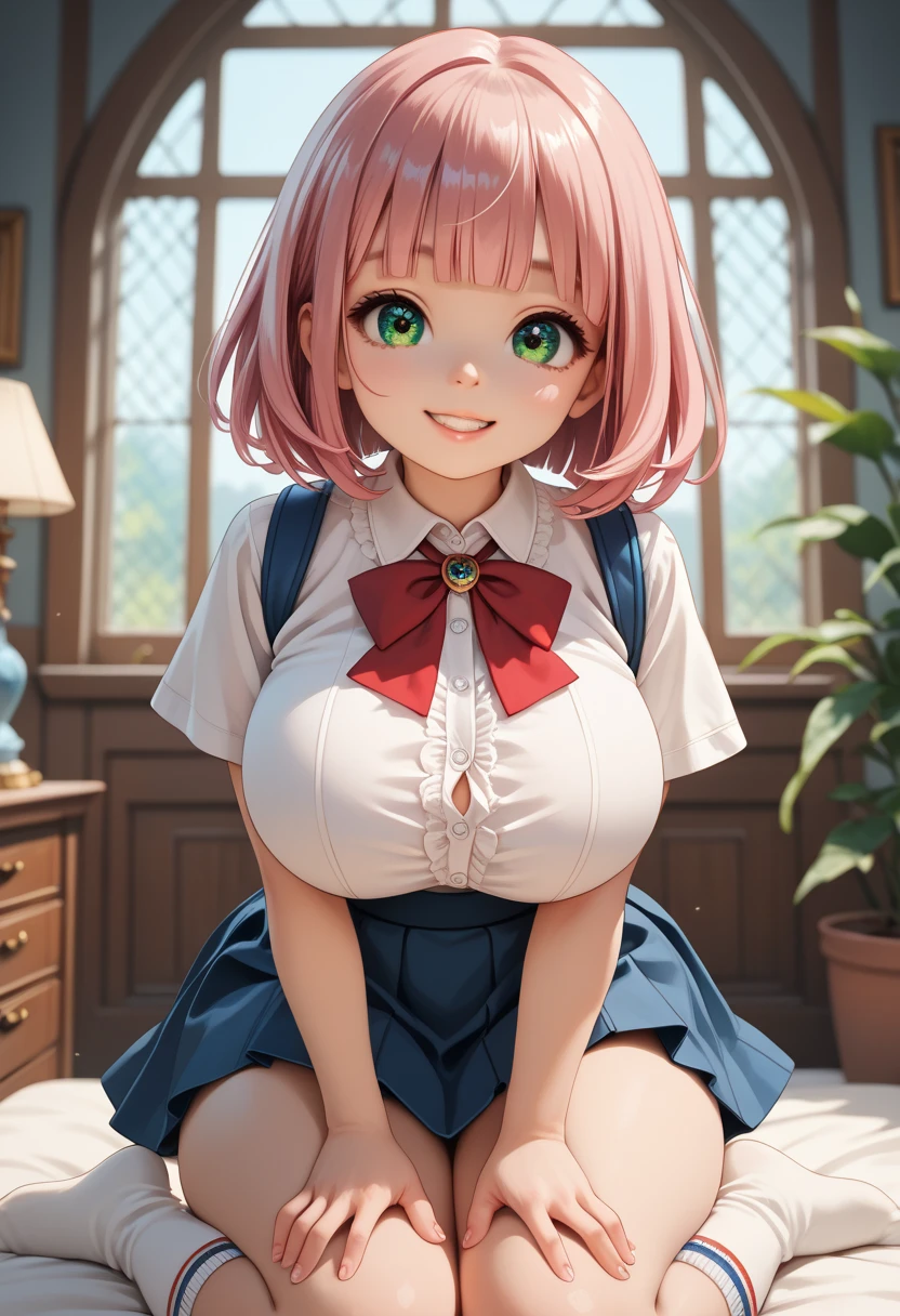 (((toppless))), (((show off  pussy))), (((large breasts))), (((sheer micro mini skirt))),  (((show off nipple))), (((spread legs))),   extremely detailed CG unified 8k wallpaper, very fine 8KCG wallpaper, (​masterpiece, Best Quality), High resolution, Ultra-detailed, ultra-sharp, 1 girl, Naked, (((Sheer school uniform, Sleeveless ))),(((sheer micro mini skirt)))