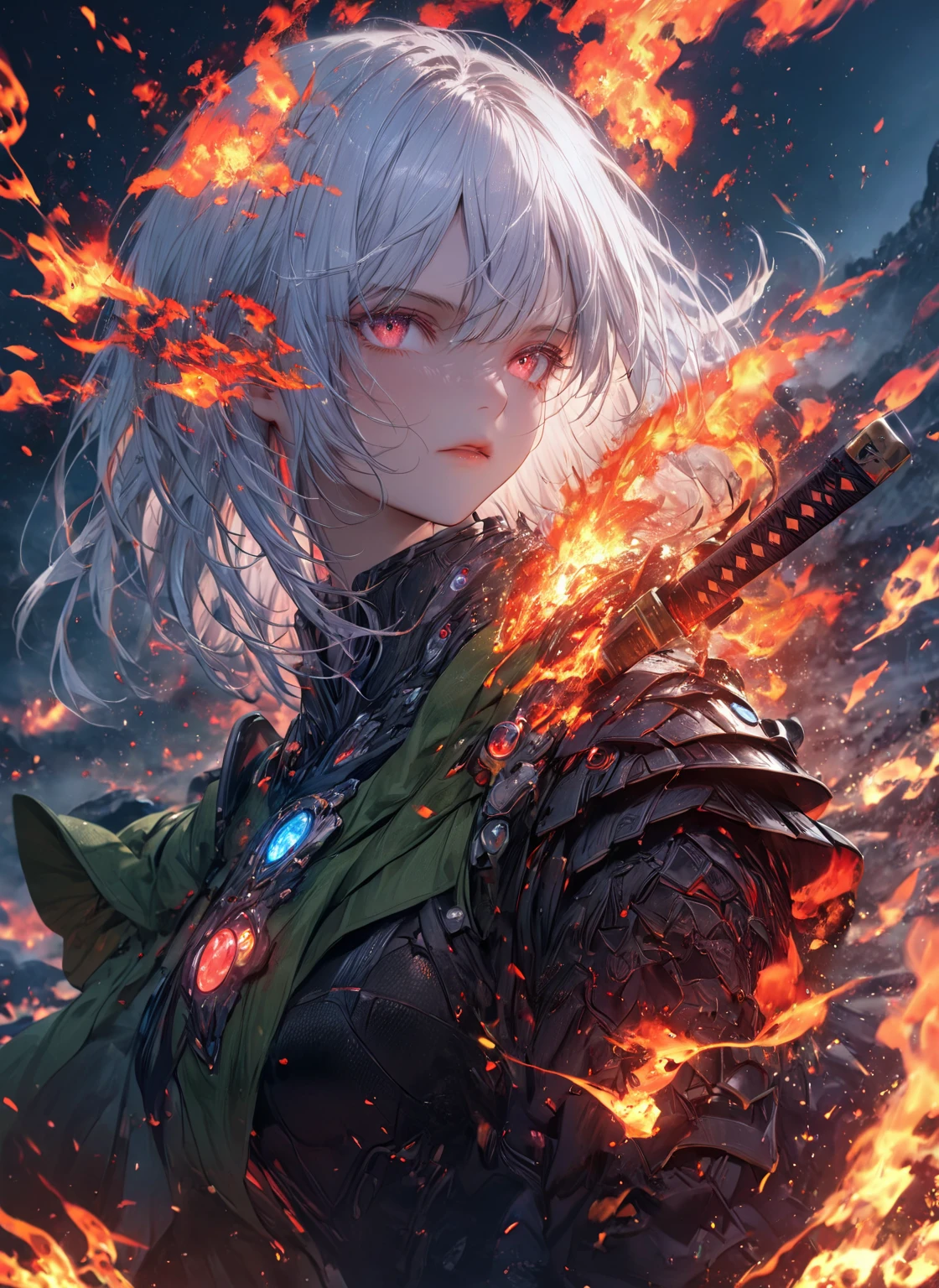 (Highest image quality),(tmasterpiece),(Beautiful CG),(((Detailed facial depiction)),(All teammates died,Only his own heroic and tenacious resistance remained)full bodyesbian, 8K,A masterpiece,illustratio,Messy hair, (Carefully portray the eyes),full bodyesbian(Carefully depict the body),raging fire,Female pervert,swat,Thrown by the enemy on the wasteland,Hurt expression,Knee protectors,Blue hair,G-cover,Black combat uniform,Black combat pants,bulletproof vest,Tactical headsets,Tactical training boots,Blood-stained hair,Knee protectors,Bracers,Ankle pads,elbow pads,Blood at the corners of the mouth,Wear of the right shoe,The socks are also broken,There are bruises on the feet,The legs were covered with bloody bandages,His left leg was cut 14 times,Shot in the right leg,Fractures of both legs,Torn ligament in the left shoulder,Insert a knife into the back,Shot 8 times in the back(Save the wound with a machete)(The wound bleeds extensively)Look straight into the camera,Covered in blood!!!bloods!bloods!bloods!bloods!gallant,Pierced in the abdomen by 4 bayonets and pushed back,Also fired 9 shots in the stomach in a row, (Save all wounds,Broken,Stained with blood,A bloody bandage was tied to the wound)Battle damage,Defeat,Gun in hand,The hit on the head disrupted the blood flow,His whole body was covered with blood from the whip!bloods!bloods!bloods!bloods!Covered in blood!Covered in blood!Covered in blood!Sit in the snow,Back against the wall,Blood all over the ground
