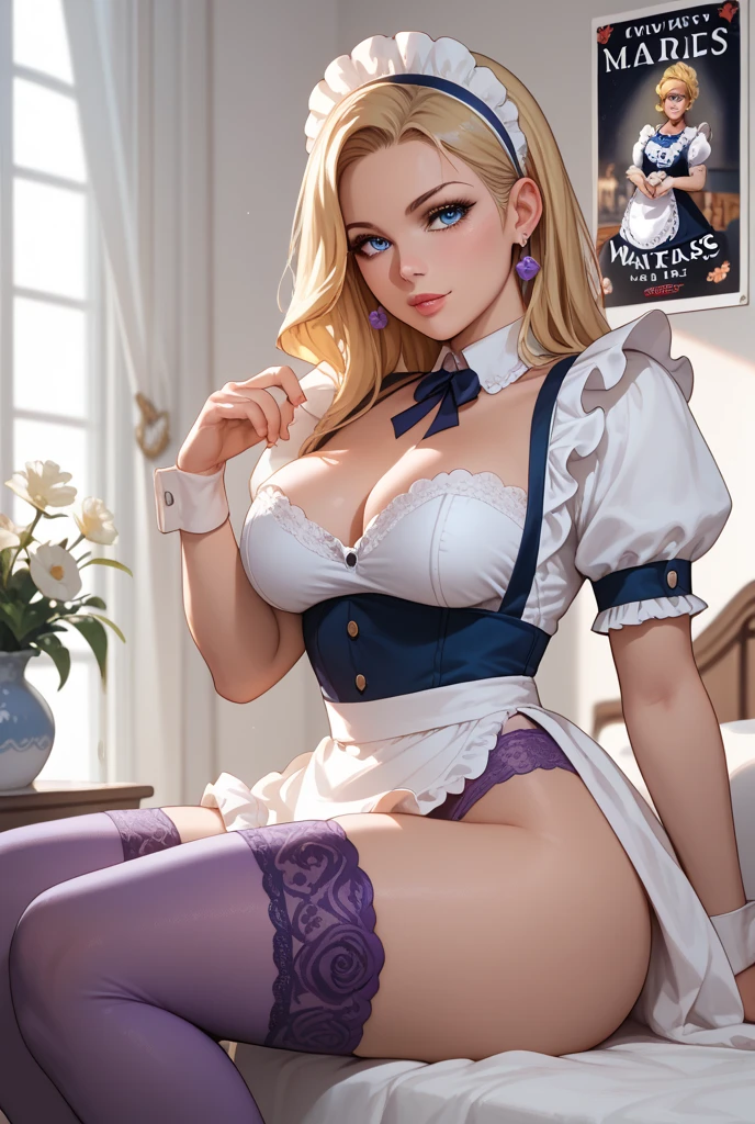 a beauty girl Colossal tits White hair Luxurious dresses dame Leader's sister eleonora 18century knee high socks Pupils skirt by the