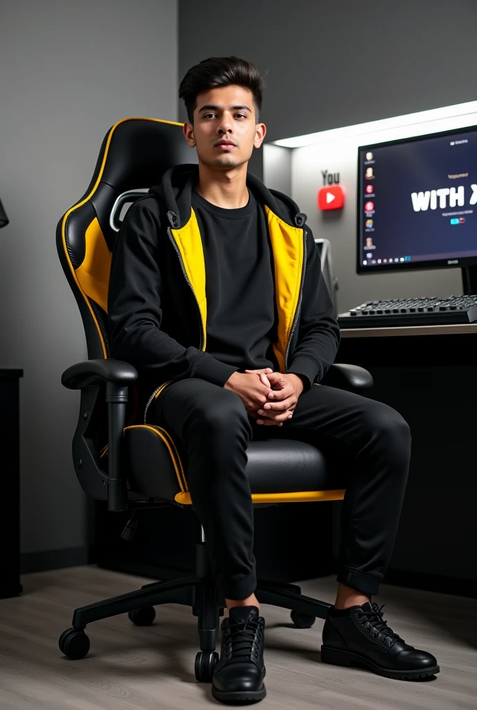 create a 3D illusion for a profile picture where a 23 year old boy cute BOY in a BLACK shirt sitting casually on a wingback Lion, wearing sneakers, with black mask, and sunglasses, be looks ahead, the background features RAJAN in big and capital Light orange neon light font on the dark grey wall, there should not be his shodow, and there are wings to make it appear as if be is an angel.
Join Telegram