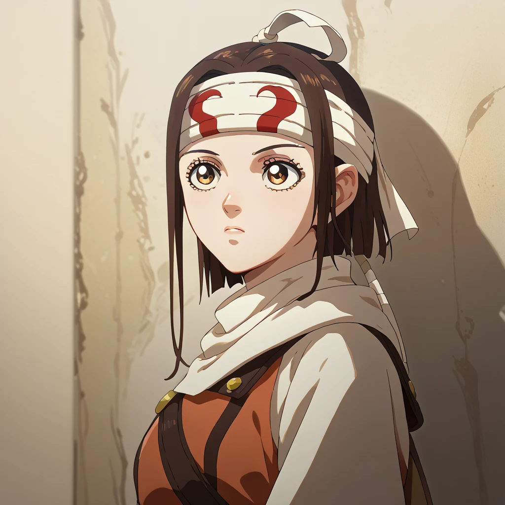 
1 girl  ((((Mumei))))    (((cowl )))))  (((headband)))  source_, score_9, score_8_up, score_7_up, score_6_up,  BREAK cowl ((((headband on forehead))))  standing next to wall looking ahead looking at viewer accurate clothing of image very detailed of clothing high quality clothing very beautiful girl brown hair gold eyes 