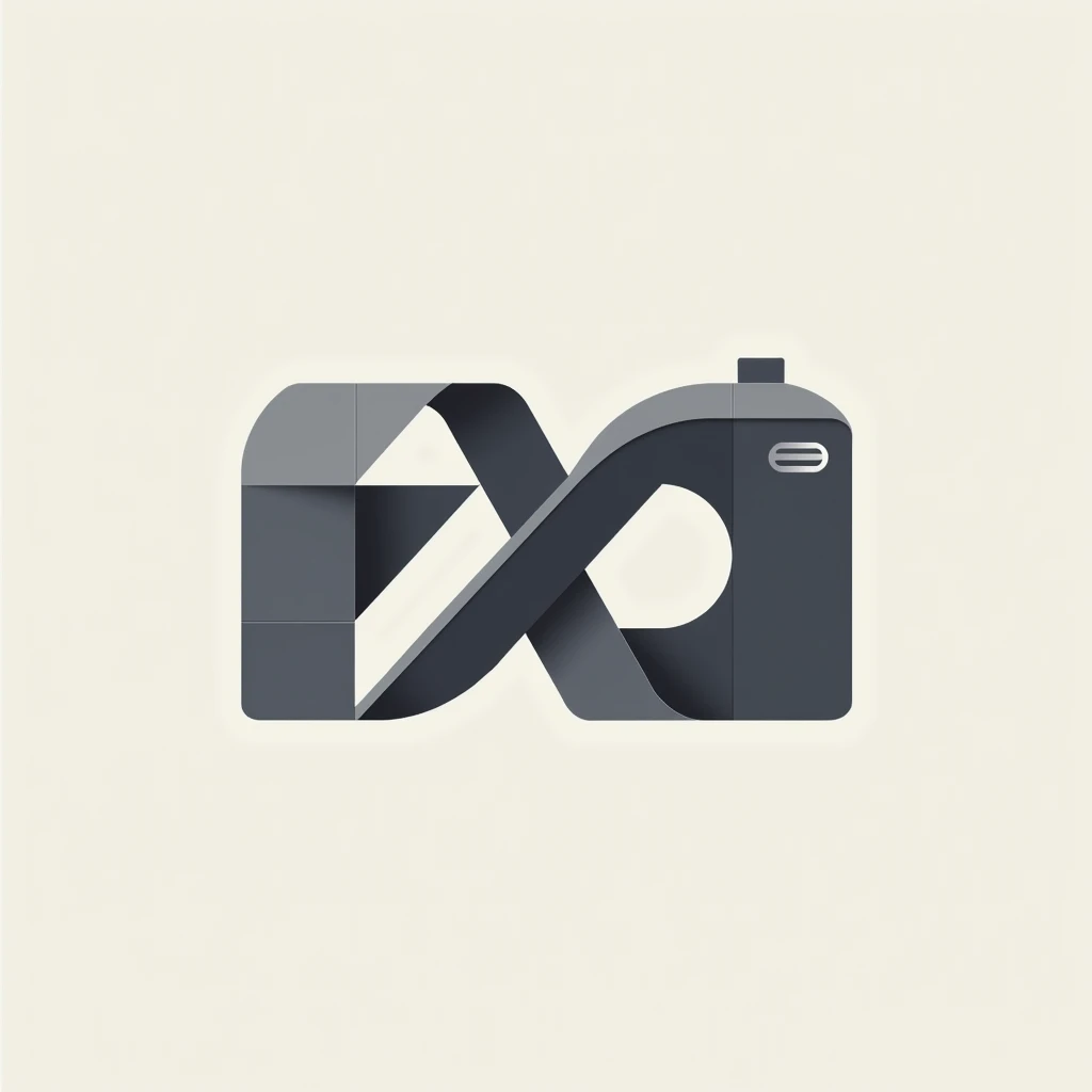 Make a flat merge Logo of Alphabet "BFxBS" Inspired by Camera