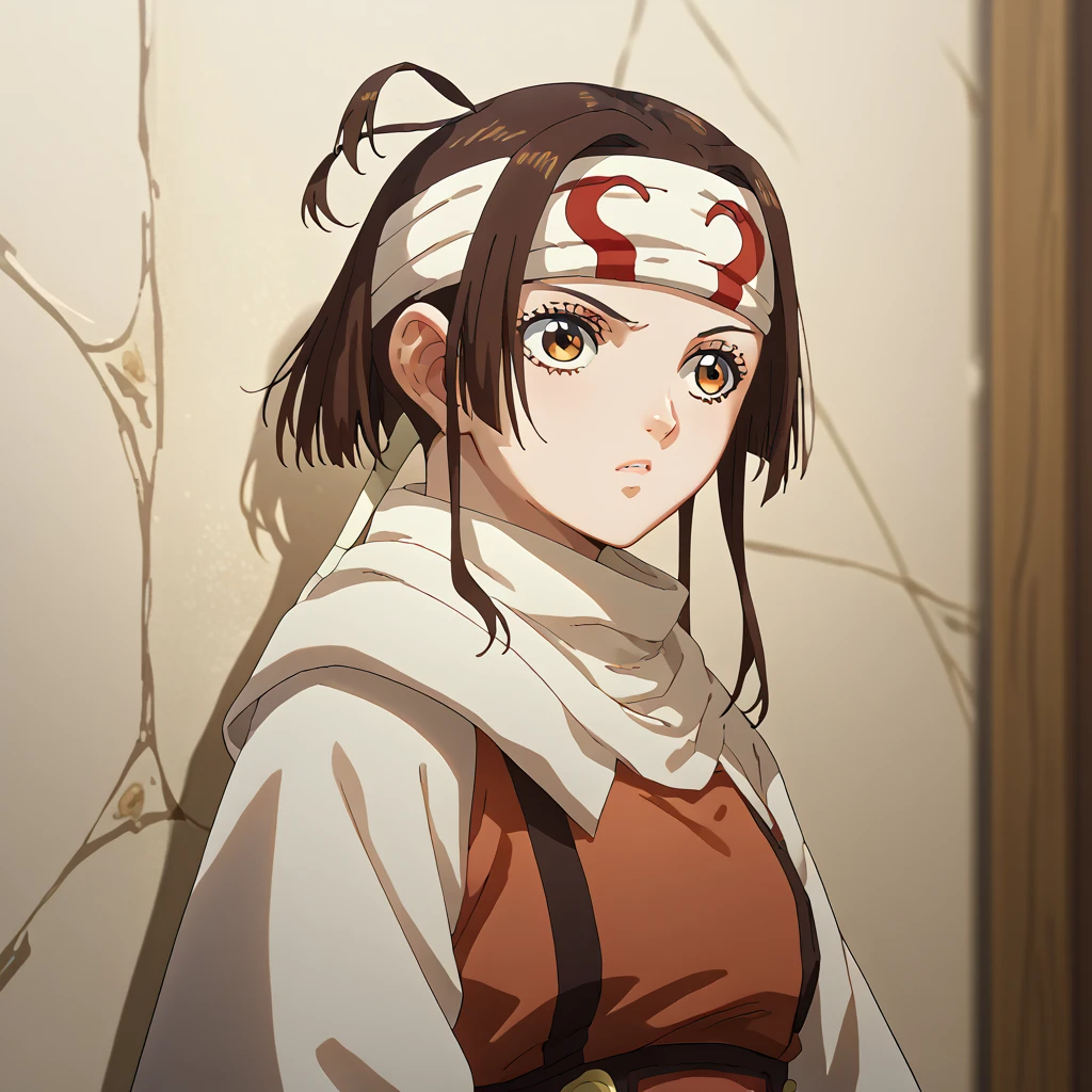 
1 girl  (((((Mumei)))))    (((cowl )))))  (((headband)))  source_, score_9, score_8_up, score_7_up, score_6_up,  BREAK cowl ((((headband on forehead))))  standing next to wall looking ahead looking at viewer accurate clothing of image very detailed of clothing high quality clothing very beautiful girl brown hair gold eyes 