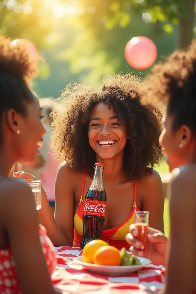 advertising campaign and create copywriting examples with the help of AI, select 5 best and create sketches of Coca-Cola ads