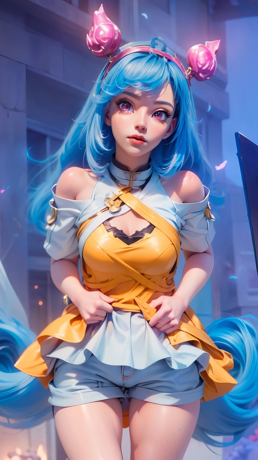 close up of a girl or woman (K-Pop idol),wear a hood , big booobs , shadowbringers cinematic, 4 k detail fantasy, a beautiful fantasy empress, game cg, xianxia fantasy, xianxia hero, 2. 5 d cgi anime fantasy artwork, cinematic goddess close shot, ruan jia and artgerm, wow 4 k detail fantasy, hyper-detailed fantasy character, high definition, hyper- detailed,perfect, fantastic, detailed facial and body skin texture, detail vagina (pussy), detail eyes, detailed everything, hyper realistic,pink eyes