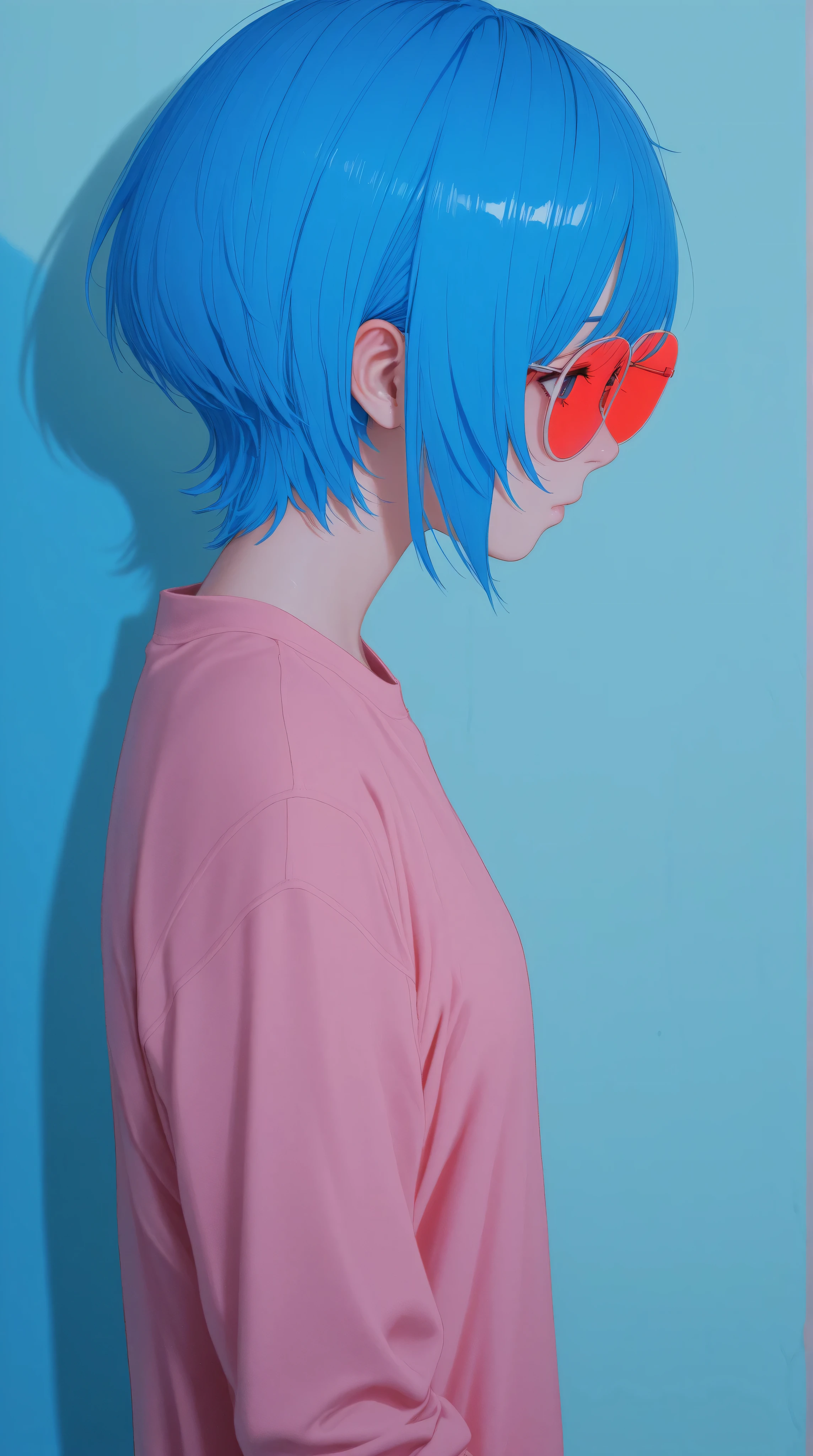 Kizi,Highly detailed, Amazing work,Vitreous luster,((clean backdrop)),In pink,(((blue colors))),green color,red colour,Best quality at best,clean backdrop。
