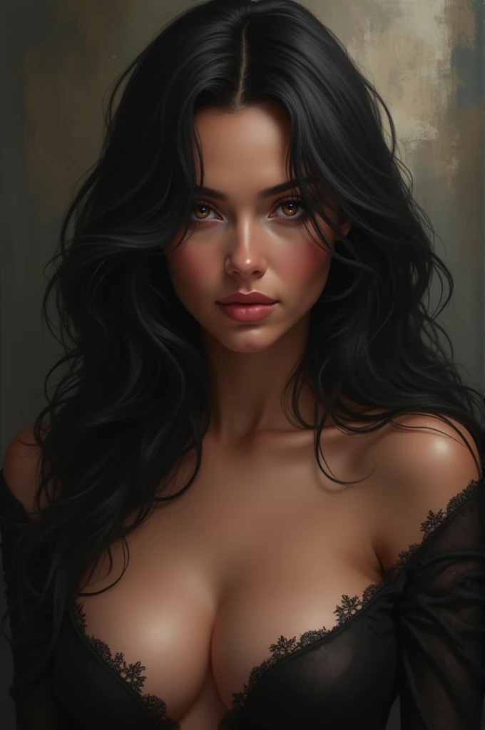 woman sexy, a 4 teacher, with the mouth open, sensual look of astonishment, use your eyes, mao no eyes, sexy big breasts.