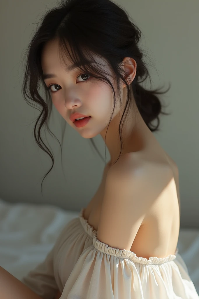 ((Highest quality)), ((masterpiece)), (detailed), ((one girl)),Perfect Face,One girl,(17 years old),(scrawny：weight1.0〜2.0)iris, Elevation, space, (Natural Light), Dramatic lighting, Chiaroscuro, Emotional depth,woman,((nude)),((small breasts)), ((flat chest:1.3)),naked,slender,delicate,Small breasts,((Small breasts)), 美しい韓国人woman, 美しい若い韓国人woman, Young and adorable Korean face, ゴージャスな若い韓国人woman, Korean Girls, Girl cute beautiful face, 韓国のwomanアイドルの肖像, Young and pretty Asian face, the body is slender,Beauty,Beauty,4K quality,Young face,Big eyes,Brown eyes,Perfect Face,Japanese,breasts are very small,Model Body Type,Cute Face,Pink nipples,Symmetrical eyes,Glowing eyes,Natural smile,((Always show your boobs)), ((Gaunt)),((Small breasts)), polo shirt