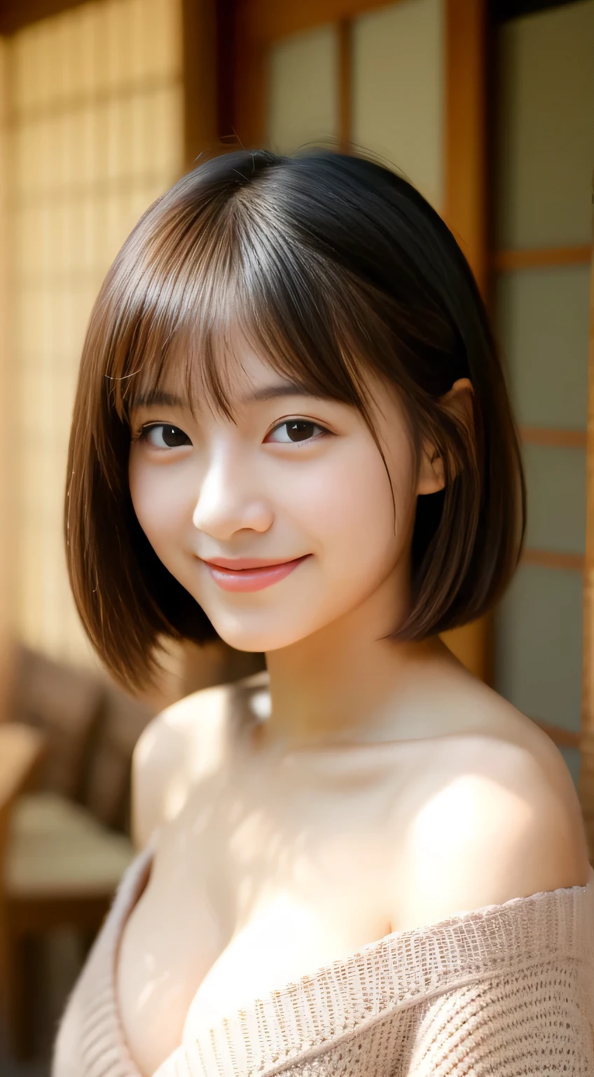 tre anatomically correct,Masterpiece of,High image quality,Japan 15-year-old woman, (Erotic posture:1.4),(Natural light in the morning:1.4),blurry backround, bokeh dof:1.2, (((partedbangs、Medium Hair))),((Natural smile)),Young Pretty Gravure Idol, Young Sensual Gravure Idol, Young skinny gravure idol, Realistic Young Gravure Idol, Japanese Models, Young Gravure Idol, sophisticated gravure idol, Realistic sensual gravure idol,The ultra-detailliert、High quality textures、intricate detailes、detaileds、Very detailed CG、High quality shadows、Detail Beautiful delicate face、Detail Beautiful delicate eyes、depth of fields、Ray traching,1girl in, japanaese girl, Cute, slender,(((White off-the-shoulder dress)))、((looking at viewer)), from front