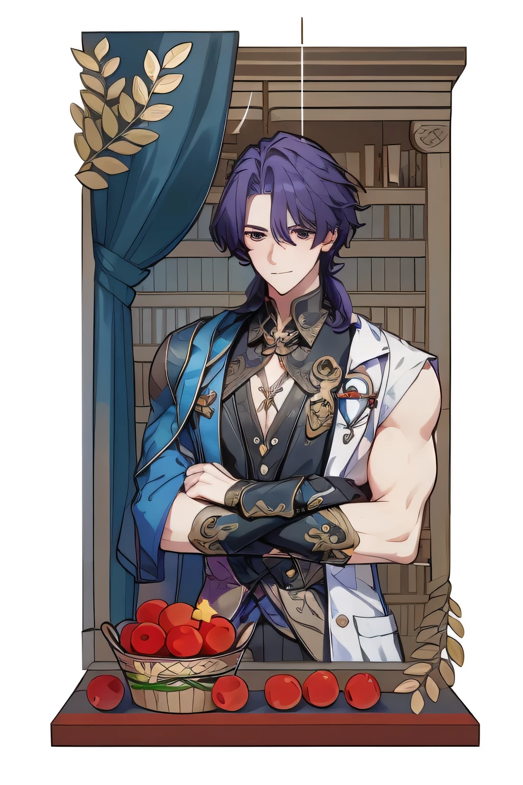 ( best quality, masterpiece: 1.1), (Honesty: 1.4), 1 boy,  upper body,  long hair, Five-star hotels,  Messy clothes, Handsome，handsome guy，Scholars，doctor，