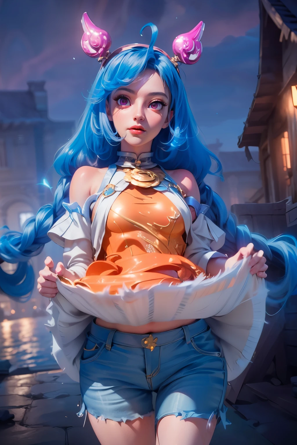 close up of a girl or woman (K-Pop idol),wear a hood , big booobs , shadowbringers cinematic, 4 k detail fantasy, a beautiful fantasy empress, game cg, xianxia fantasy, xianxia hero, 2. 5 d cgi anime fantasy artwork, cinematic goddess close shot, ruan jia and artgerm, wow 4 k detail fantasy, hyper-detailed fantasy character, high definition, hyper- detailed,perfect, fantastic, detailed facial and body skin texture, detail vagina (pussy), detail eyes, detailed everything, hyper realistic,pink eyes