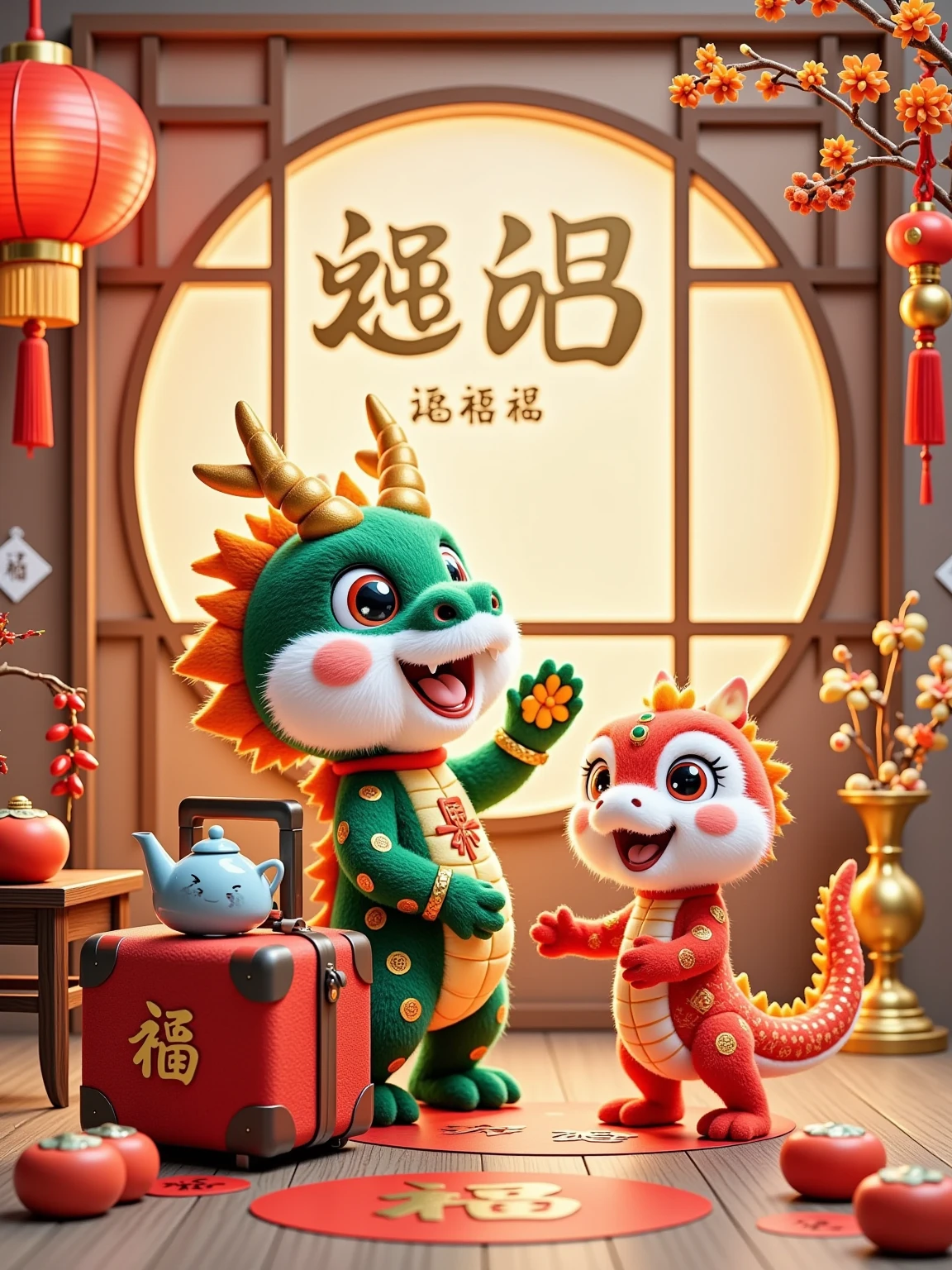 mascot, with eight uprising cultural characteristics, distinctive characteristics, rich connotation Jiangxi city IP has unique creativity and design, in line with the characteristics of the times Cute image, great affinity and communication Cute little Dino, anime, contemporary art, UHD