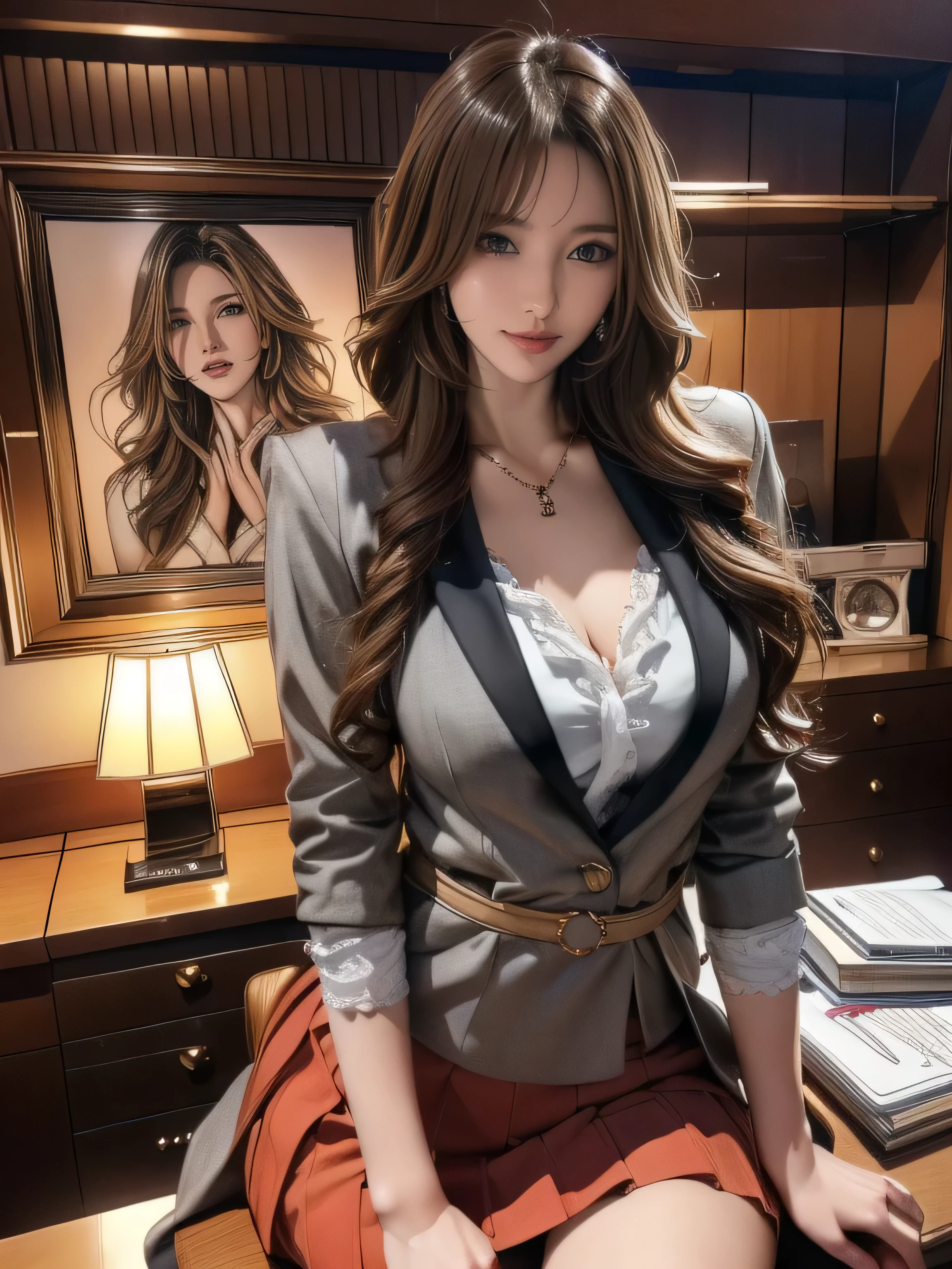 (8ก, 最high quality: 1.2), very detailed, thorough solution, (realistic, realistic photo: 1.37), portrait, High resolution RAW color photograph, arrested on the job, High resolution and beautiful, High resolution, 8ก Image Wallpaper, amazing details, large file size, very detailedbeautiful女の子, very detailed face, (きめ細かく超beautiful瞳:1.8), the nose has the correct shape., expressive lips,(big house, Seaside restaurant background:1.2) , one story, pretty girl, realistic、                                                                                 (movie scene,fantasy art,最high quality,high quality,High resolution,high qualityな質感,high detail,beautiful,Detailed,very detailedCG,Detailedテクスチャー,realistic representation of face,table top,before,dynamic,bold),1 girl,very detailed肌,curve,(covered nipples:0.8),beautiful胸,small breasts,pale skin,pointed chest,erect nipples,(super thin hair),(super soft hair),(Ultra Straight Hair),long flowing bangs,Very light coppery amber hair,hair above one eye,very thin body,Smart abs,(business suit:1.5),