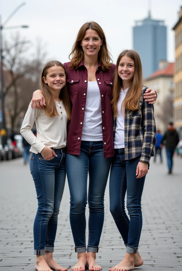 2heads, two headed girl, (a 13 year old brunette girl and a 15 year old blonde girl:1.5), (uncomfortable and annoyed:1.2)