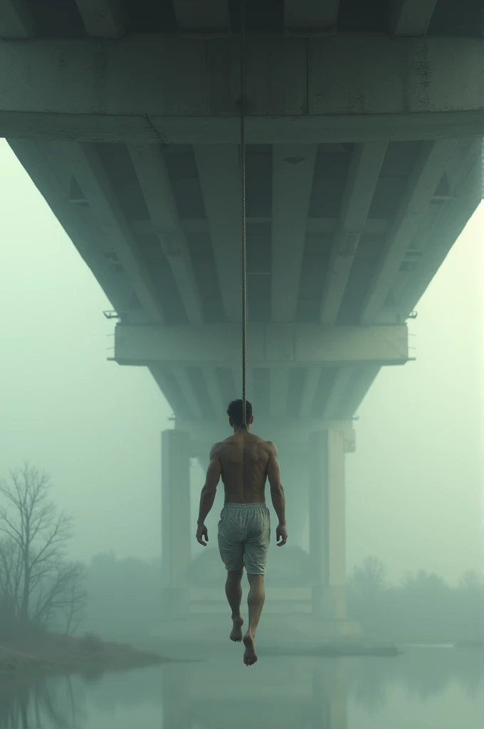 An acrobat walks on a tightrope made of electrical cables and waste pipes. He is balancing himself while looking down nervously.. Below, The ground is covered with pollution and industrial waste, showing the associated environmental risk.
drawing