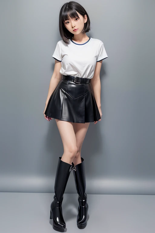 {{{high quality}}}, {{{super realistic}}},{{{best quality}}}, ((beautiful face)),((1 girl)),((solo)),((10 years old)),(((loli))),((short girl)),((small breasts)),((latex,black nurse costume)),(black latex skirt,mini skirt),(black over-kneehighs),(black hair, twintails),(ultra-detailed),((full body)),((smile,pretty smile)),((pretty pose))