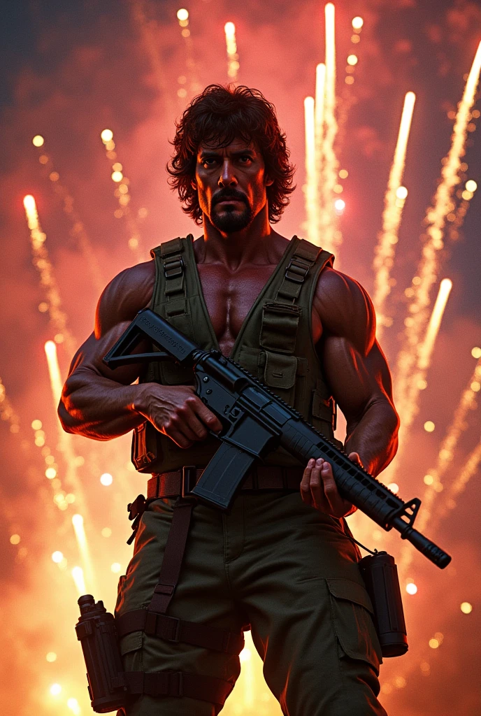 
I want Rambo shooting in Rio de Janeiro 
