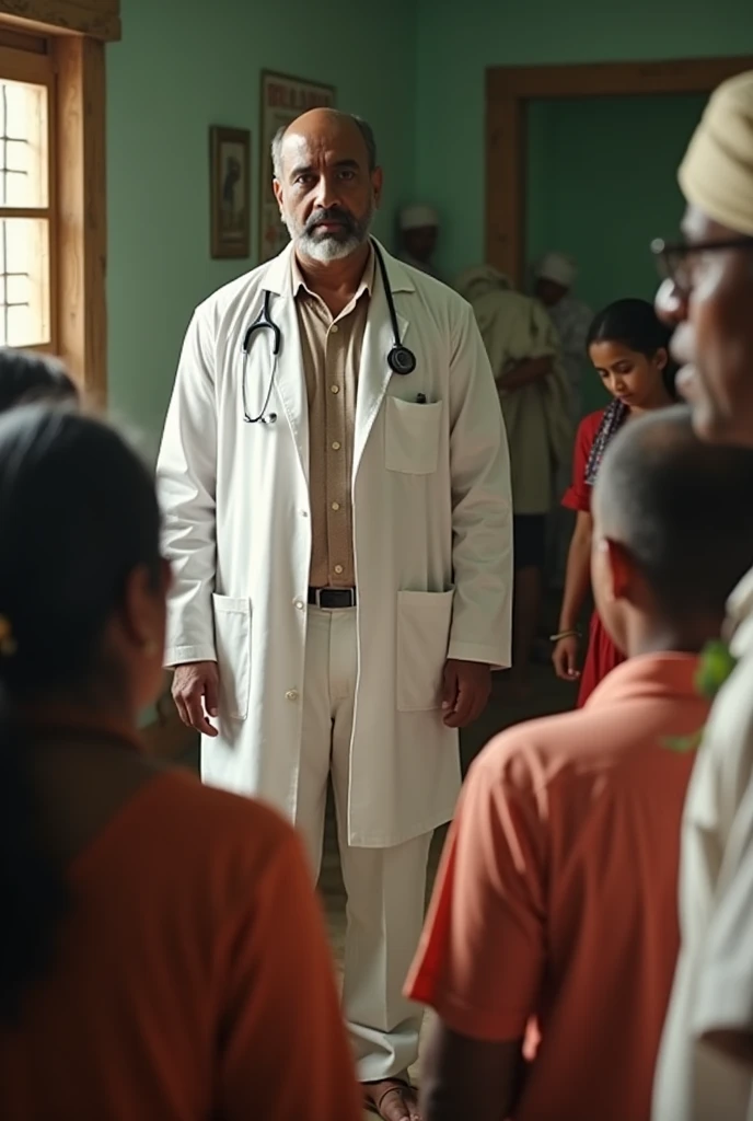 ai image showing a middle class kerala man worried after receiving medical bill at hospital not having insurance cover