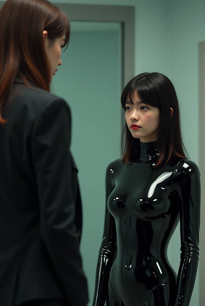 (molestation:1.8) group of three Japanese women with extremely large breasts in black latex catsuits molested, breast grab, crowd of men, men grabbing breasts, best quality, high definition, masterpiece, molestation, highly detailed, multiple hands, extremely realistic faces, extremely realistic eyes, extremely realistic mouths, seduced