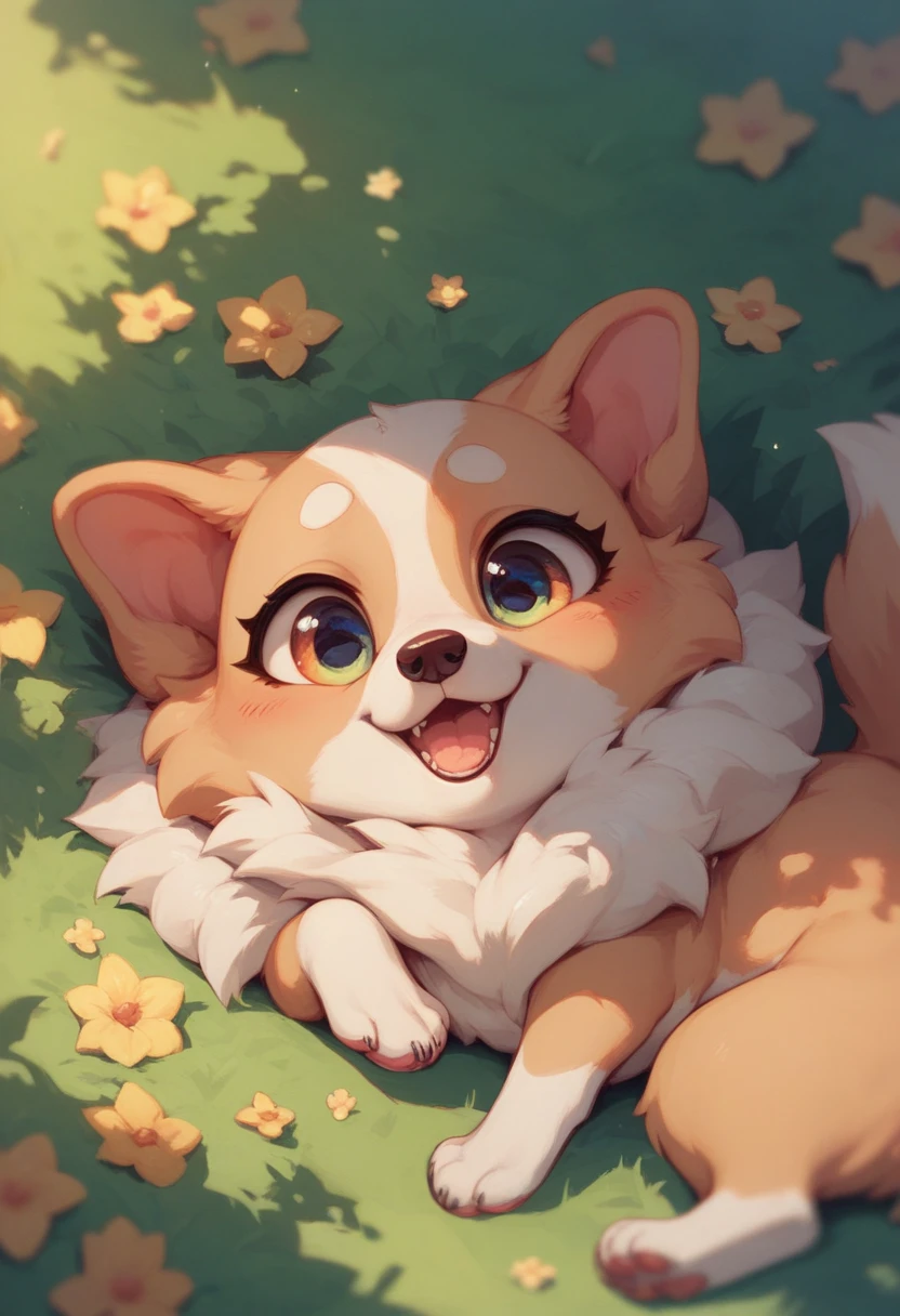 Sleeping on a cloud、Fluffy puppy、Fantasy art、Pixar Style、Chibi Style、cute、Anime Style、Chihuahua、Digital Art、Default