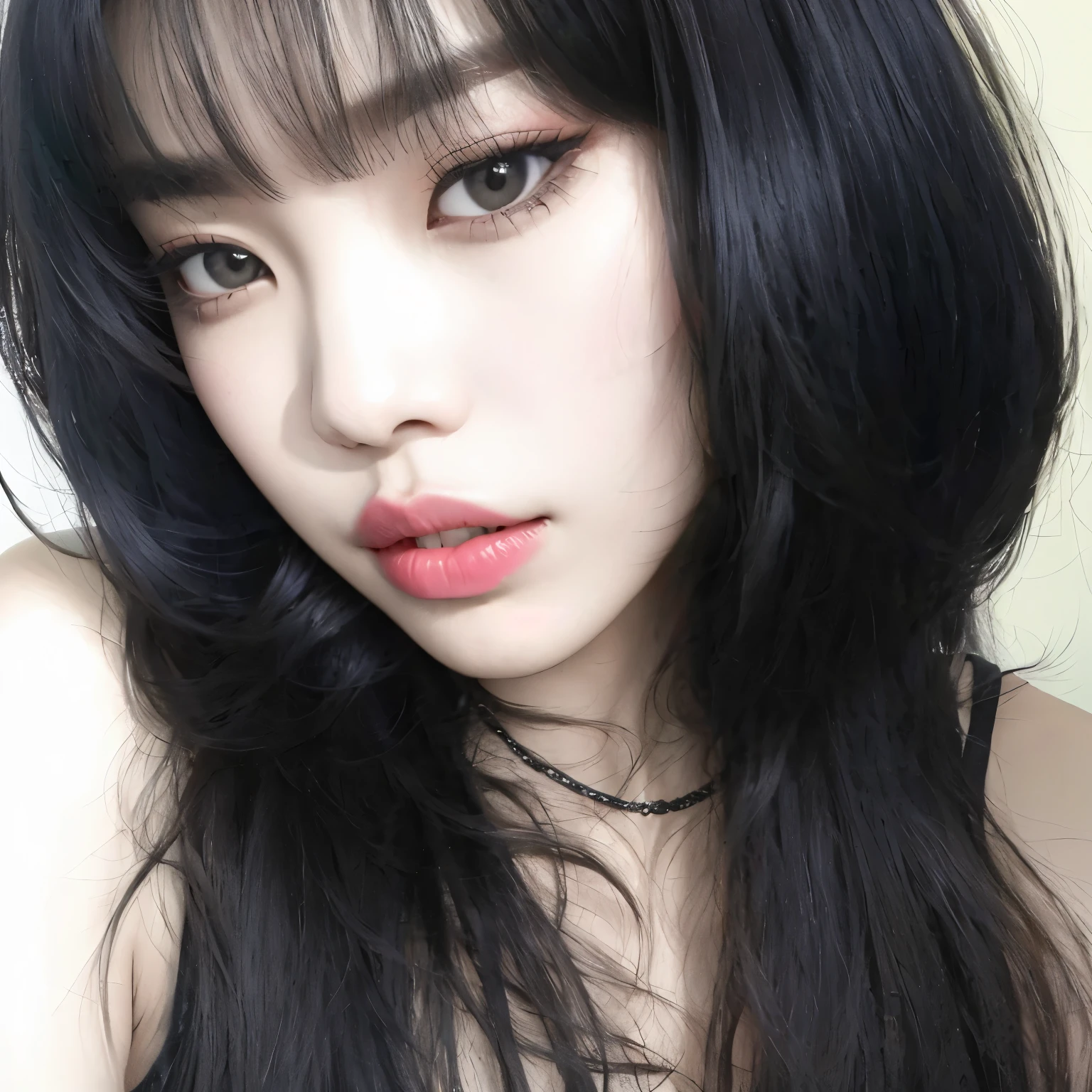 um close up de uma mulher com longos cabelos pretos e uma camisa branca, she has black hair como uma tira, Ulzzang, cruel korean goth girl, Jennie Kim, cabelo blackbangs cabelo, Jennie Kim do Blackpink, Jennie Kim  coreana, Mulher sul-coreana bonita, Jennie Kim blackpink, como uma tira, jossi do blackpink