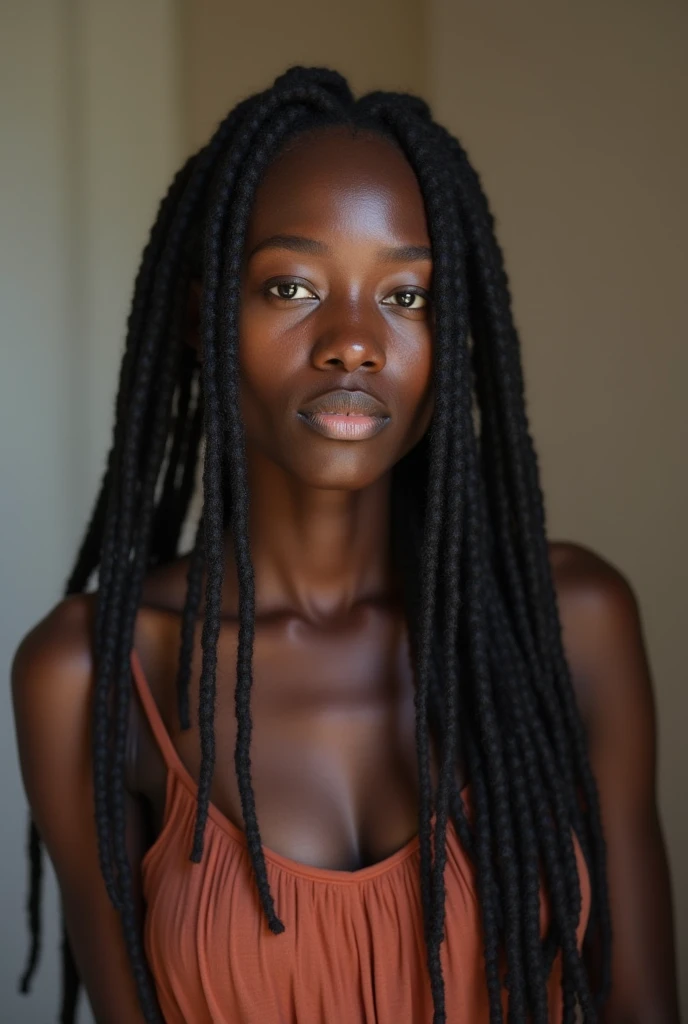  black girl with dreads  has no clothes on
