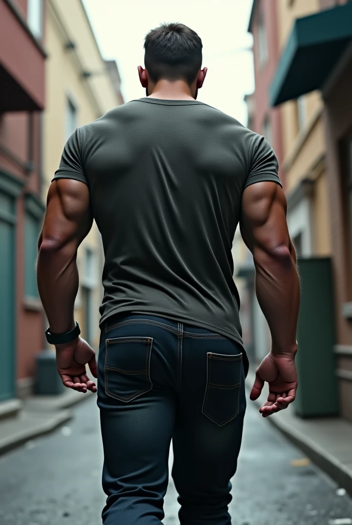 back view, head only,