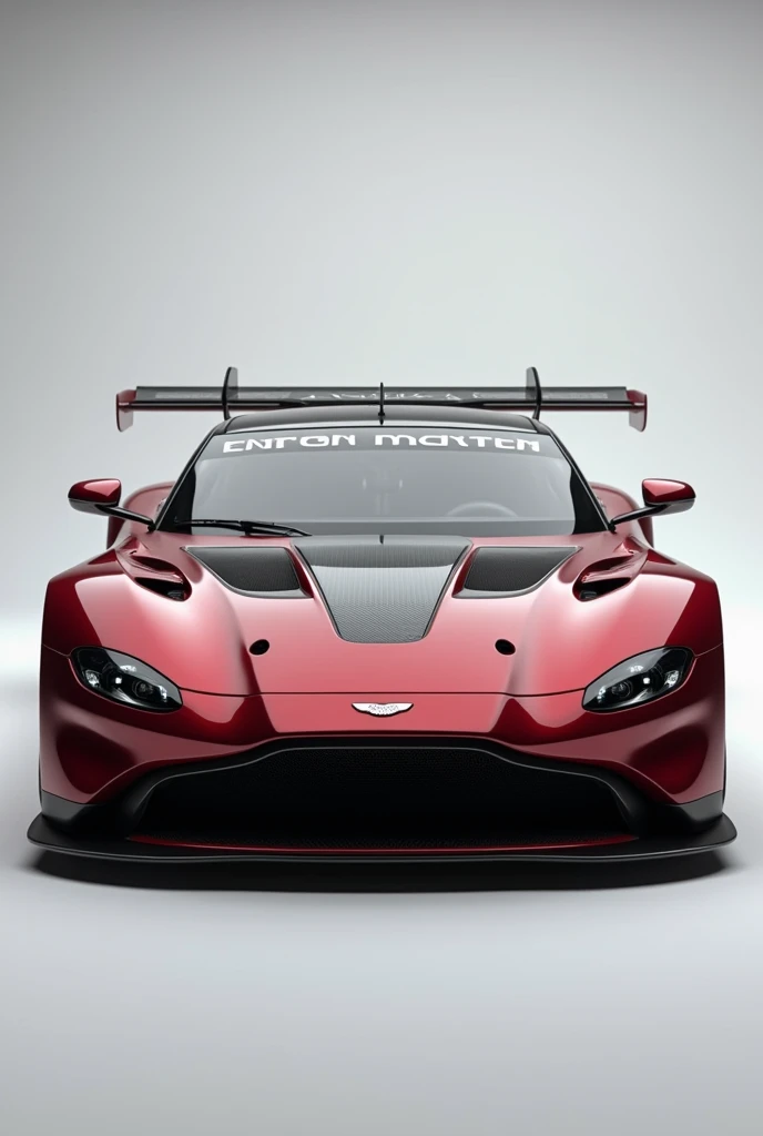 2025 Aston Martin AMR24 color dark red the front view in