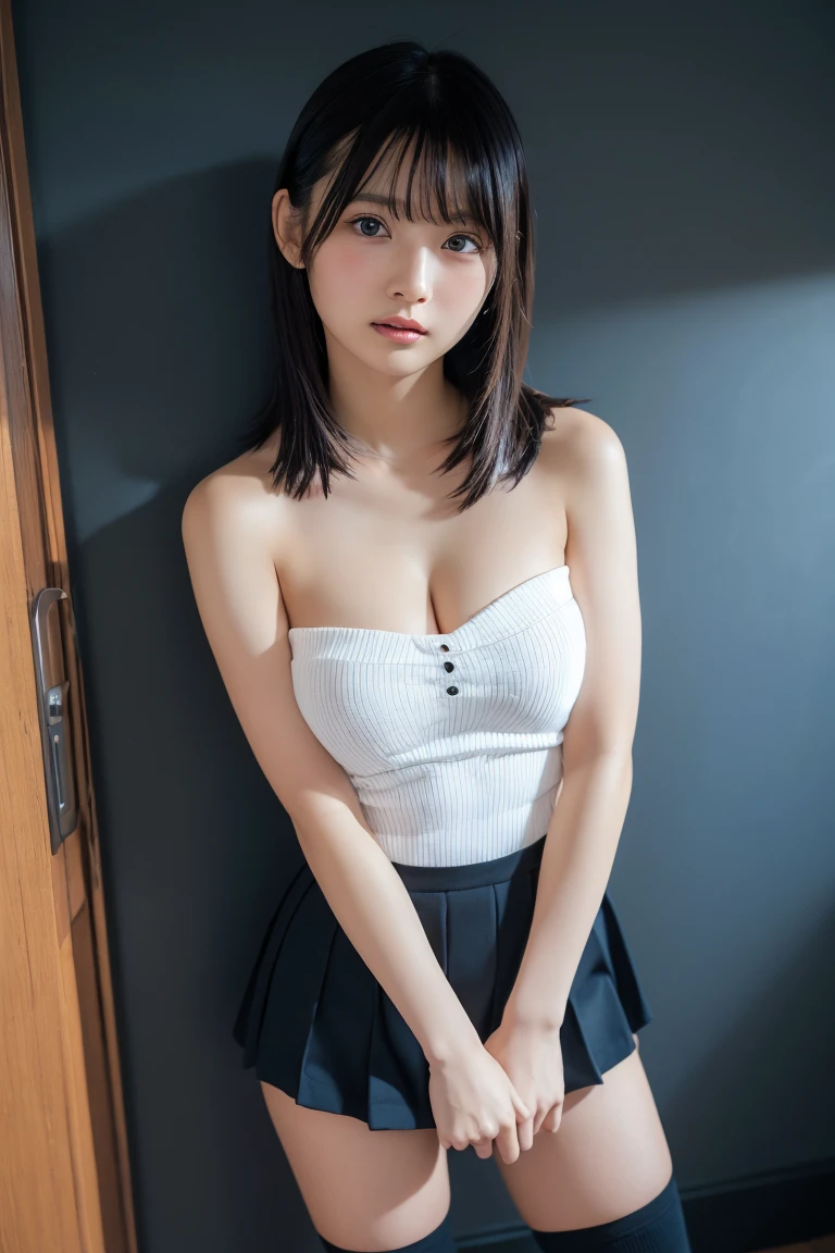 ((top-quality、masuter piece:1.3))、201 year old girl、Beautiful girl emphasizing slender abs:1.3、(Random hairstyle、huge-breasted:1.2)、(((Touching the pubic area with your hand:1.2、A face with a look of pleasure)))、hyperdetailed face、A detailed eye、二重まぶた、beautiful countenance、barechested、Full body like、sexypose、((Recurve the body、barechested))、a wet body、((barechested、stick out your butt、Touching the pubic area with your hands)、You can see the shape of the nipple、(((The nipple is visible、Pubic area visible、lying back on、open the legs widely)))、(((twin-tail hair、Face with a pleasant expression、Touching the pubic area with your hand)))、Raw photo、Face in love、Flipping the skirt of the maid clothes with both hands、no panty、no-bra、Two hands、Two legs、Photo Quality、Toned waist、Beautuful Women、Beautiful waist constriction、Strip off your clothes、in woods