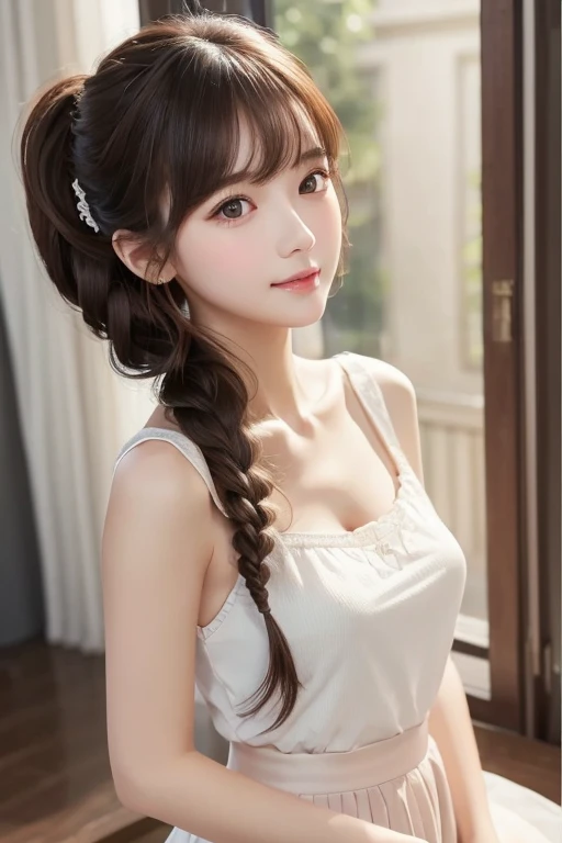  top quality ,  Outstanding Details ,  Super high resolution , (Faithfulness: 1.4),  best illustrations, ,  one very condensed girl,  gentle and beautiful face , Delicate clavicle,  High Quality Fishtail Skirt, Shyness