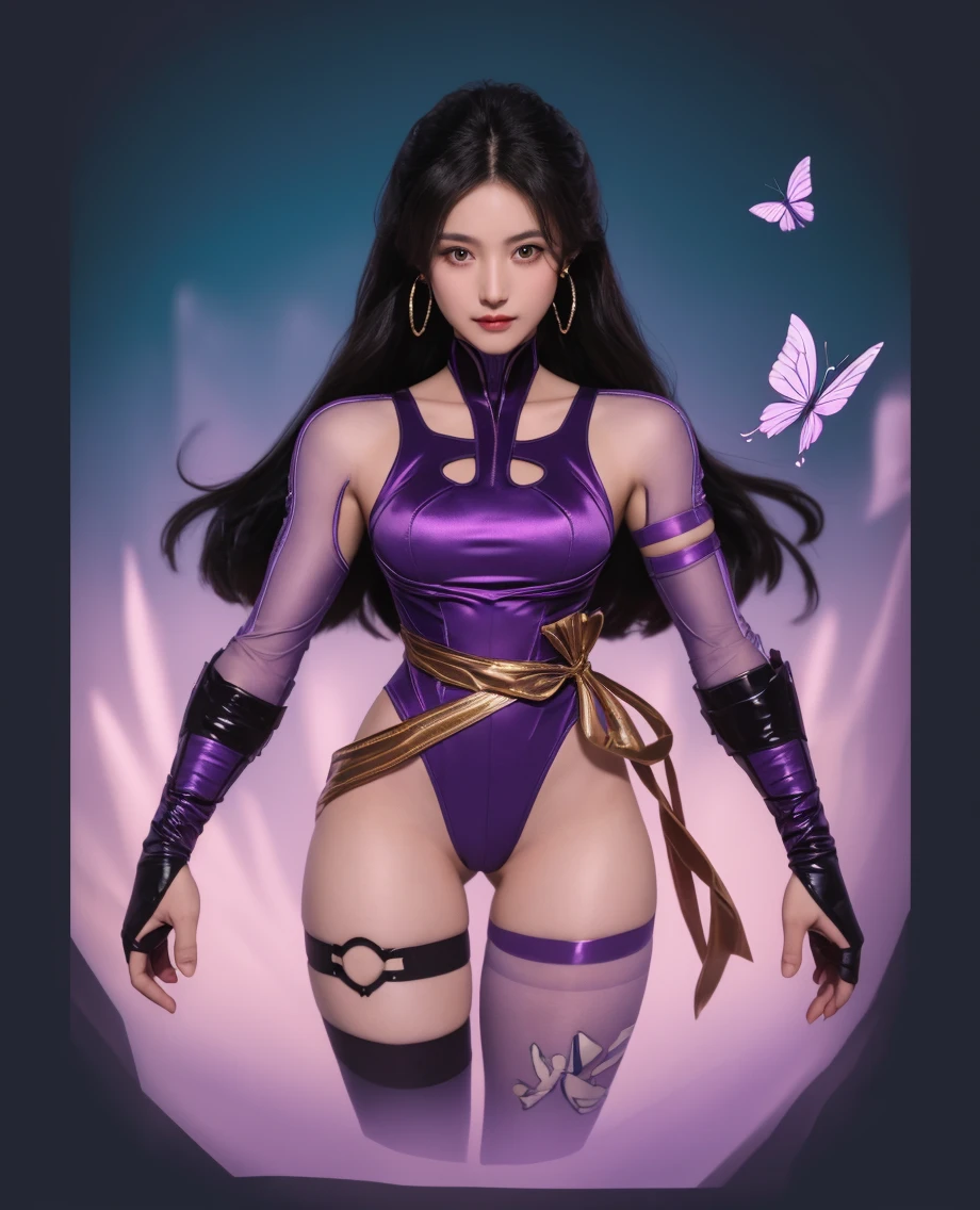 (HD, Sharp, Fractal), 1 Woman, Super Glossy Skin, Magical Girl, (crotch tattoo:1.1), Head visor, Golden and purple costume,Leotard,Miniskirt, Gorgeous costume, 18 years old, --auto --s2