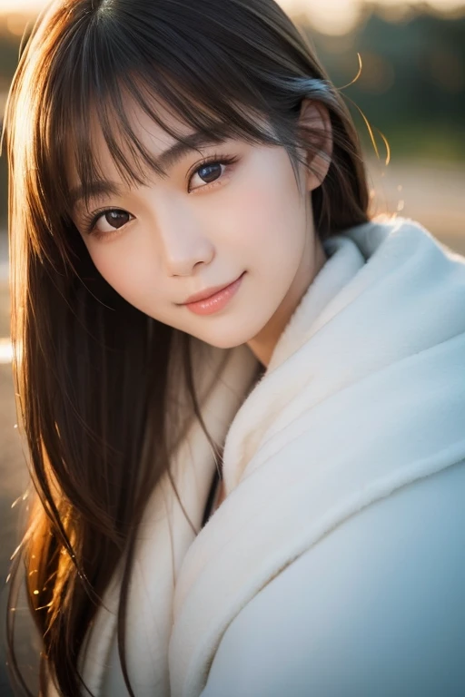 Best picture quality (8k, high resolution, Masterpiece: 1.2), super detailed,  215 Short Hair,Three braids long hair, 26-year-old woman, 

situation: Lying on the snow、Watch the Aurora Borealis unfold overhead。
angle: ローangleで、Capture the aurora borealis spreading over a person。
detailed:
Wrapped in thick coats and blankets、Beat the cold。
A quiet environment with only the sound of the wind。


,Active Pause ,
Beside her、The thunder danced。
Focus on the waist above


, random cute pose ,big eyes ,Puffy eyes ,  Heart Pupil, blush  , huge shy smile , salute

